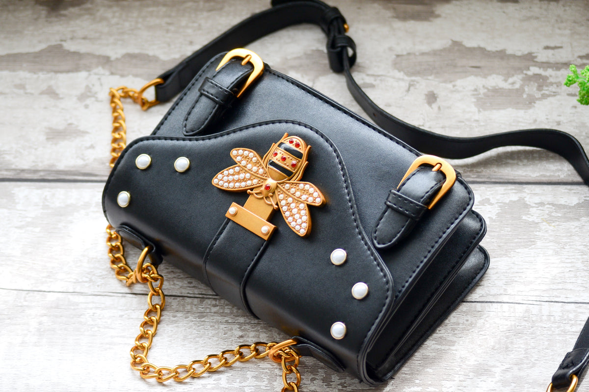 Designer bag with bee Clearance