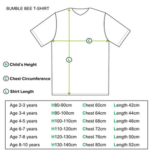 Just Bee Loved Boys' bee t-shirt size guide