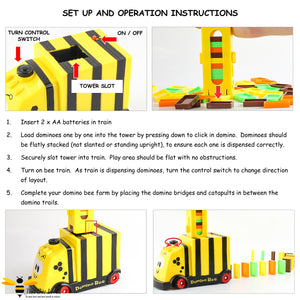 Domino bee train instructions