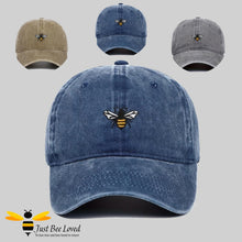 Load image into Gallery viewer, Men's bee embroidered washed effect baseball cap