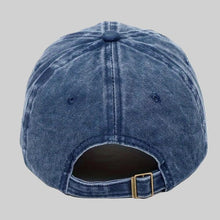 Load image into Gallery viewer, Men's adjustable bee embroidered washed effect baseball cap