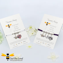 Load image into Gallery viewer, Handmade BTS Army Shamballa bee charm wish bracelets with fan encouragement verse cards