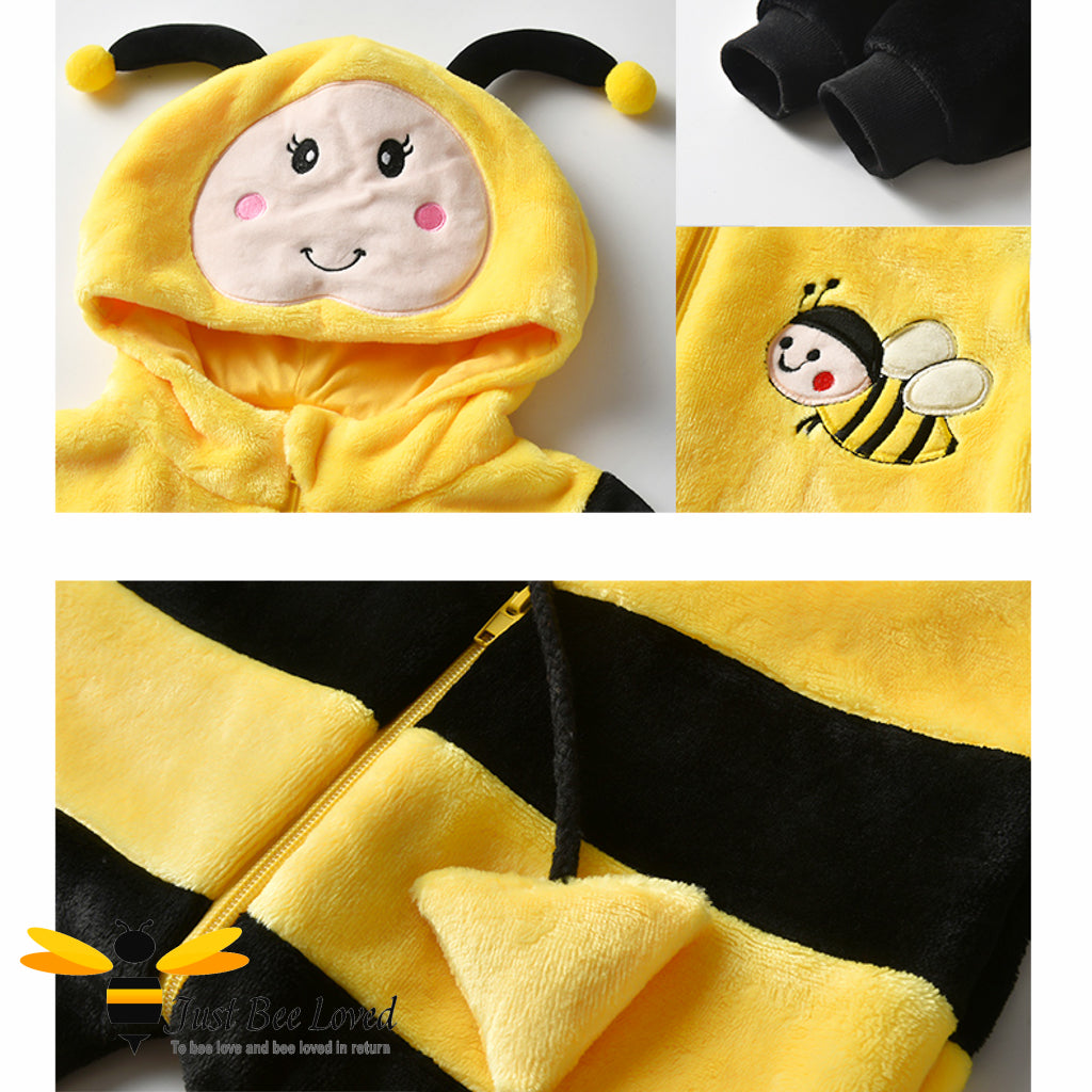Infant Toddler Bee Onesie Costume Ages 1mth to 3yrs