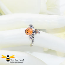 Load image into Gallery viewer, Sterling Silver Bee Ring