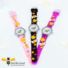 Load image into Gallery viewer, Groovy 3D Children's Silicone Bee Watch - 3 Colours