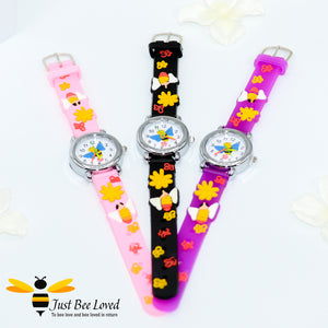 Groovy 3D Children's Silicone Bee Watch - 3 Colours