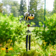 Load image into Gallery viewer, hand crafted metal and glass resin Bumblebee Bee Wind Chime and Suncatcher