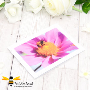 Carder Bumblebee Photographic Blank Greeting Card image by Landscape & Nature Photographer Yasmin Flemming