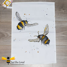 Load image into Gallery viewer, Joanna Williams Somersetbrush cotton bumble bee tea towel