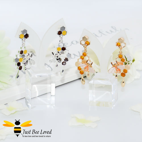 Honey Drips & Pollen Bee Drop Earrings - 2 Styles