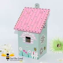 Load image into Gallery viewer, Original Mandala hand painted wooden birdhouse nesting boxes handmade by Just Bee Loved