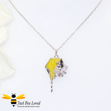 Load image into Gallery viewer, Sterling silver honeycomb drip and bee necklace