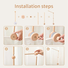 Load image into Gallery viewer, Honey Bees & Flowers Cot Mobile With Wooden Stand