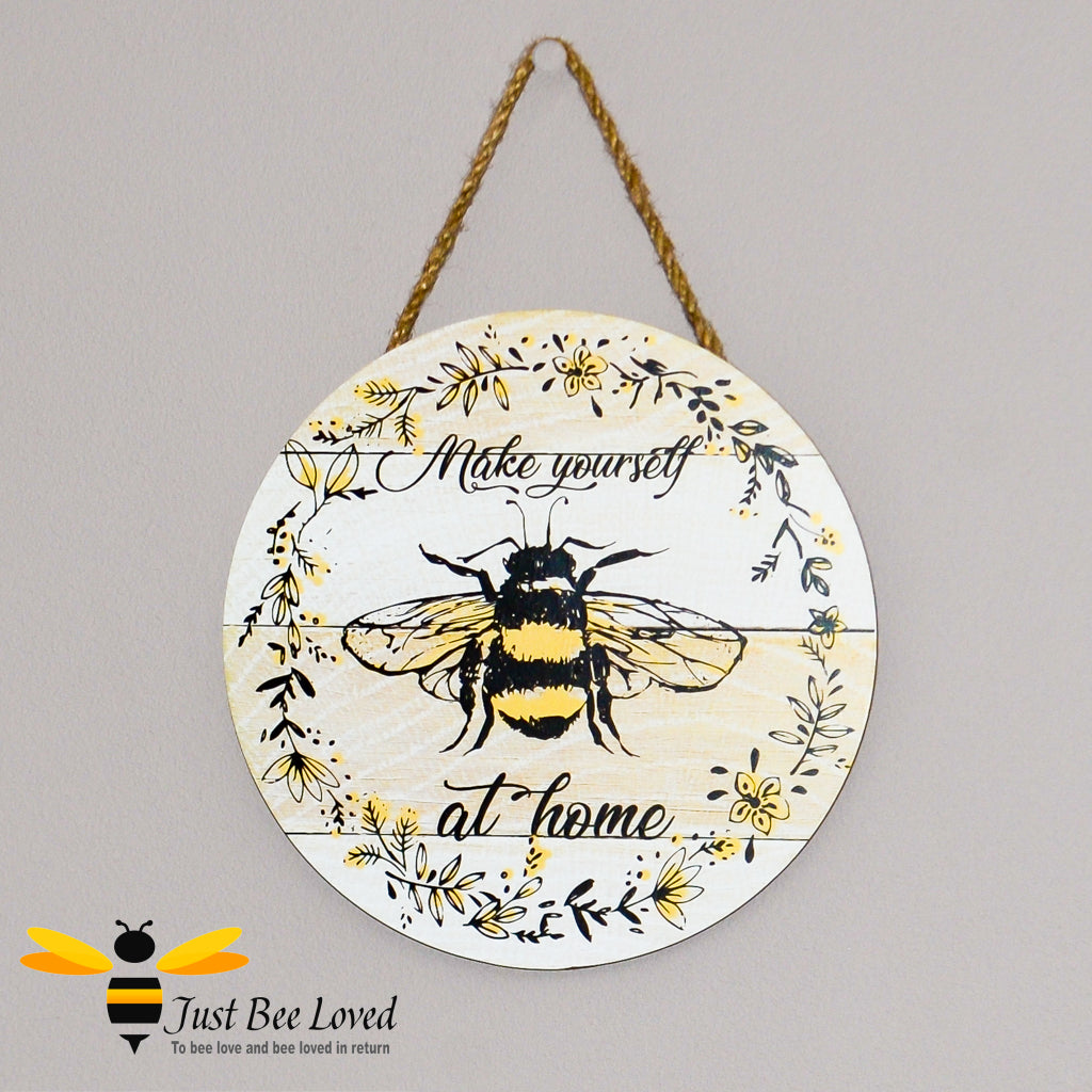 BUMBLEBEE Kitchen Hours BEE SIGN Wall Hanger Hanging Plaque 