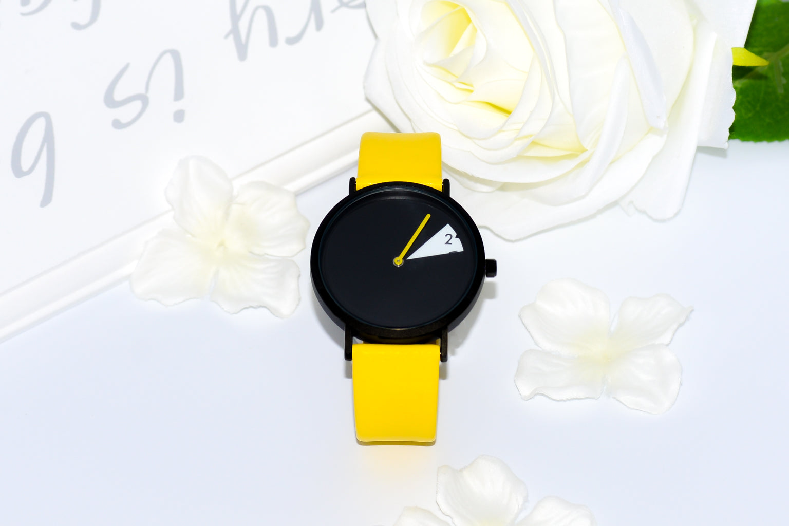 Bee themed ladies black yellow wrist watch