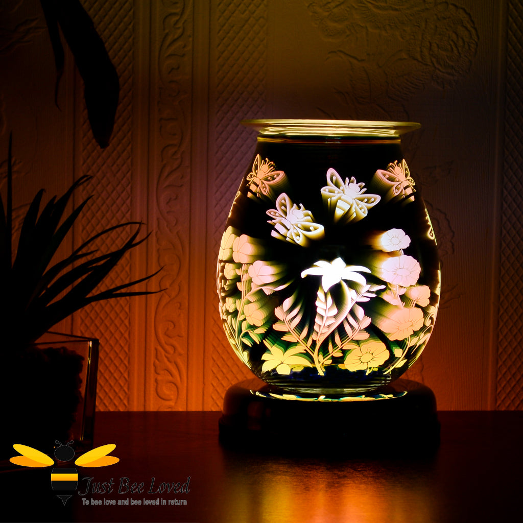 3D Aroma Bee Design Touch Sensitive Oil and Wax Melts Electric Burner Lamp