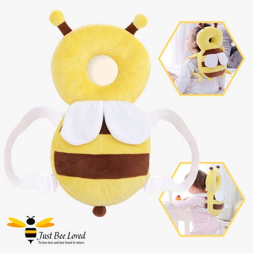 Baby toddler bee head protector safety backpack pillow