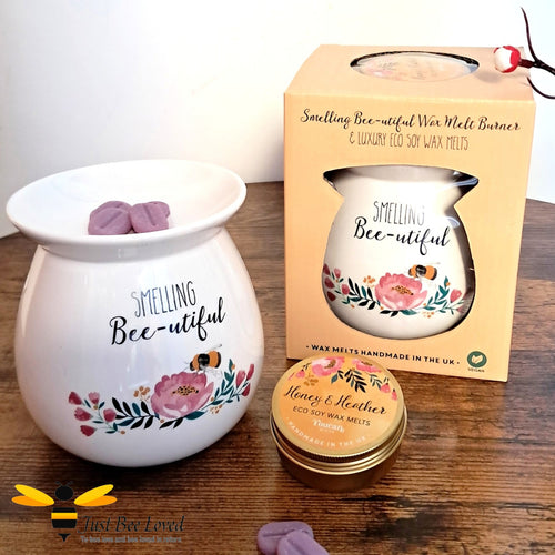 Ceramic Bee Wax Melts Burner Gift Set