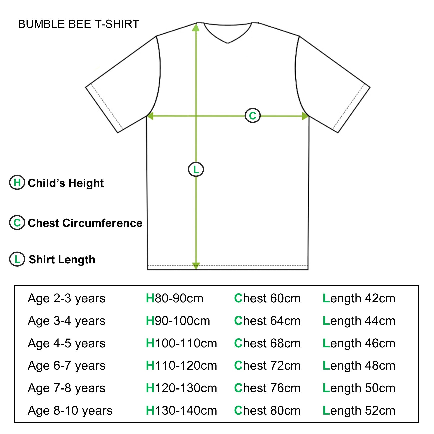 Just Bee Loved Boys' bee t-shirt size guide