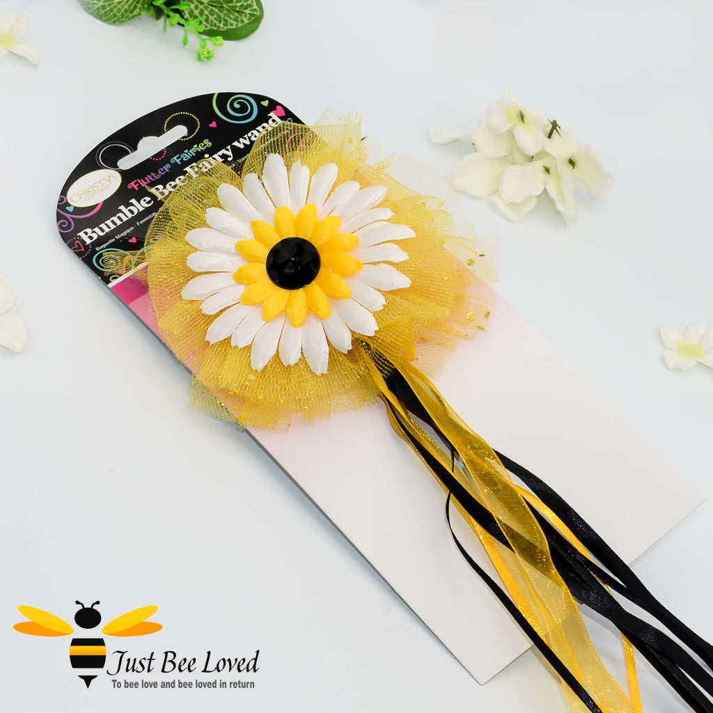 Bee themed daisy flower wand