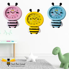 Load image into Gallery viewer, Children&#39;s bee shape character wall clock