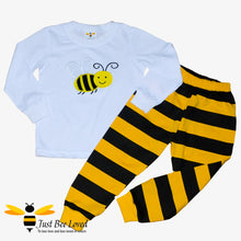 Load image into Gallery viewer, Top and pants bumble bee unisex pyjamas set