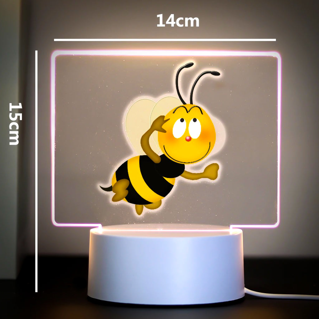 Children's bedside bumble bee night light lamp