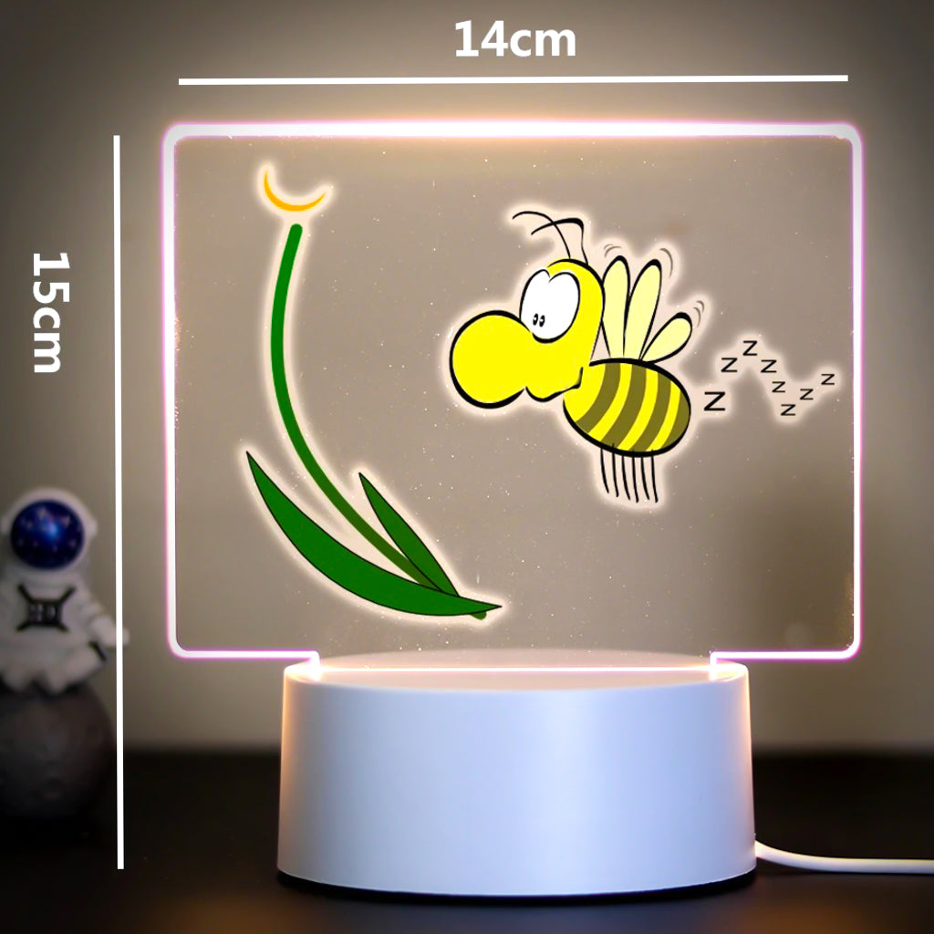 Children's bedside bumble bee night light lamp