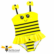 Load image into Gallery viewer, Girl&#39;s bee one-piece bathing swimsuit