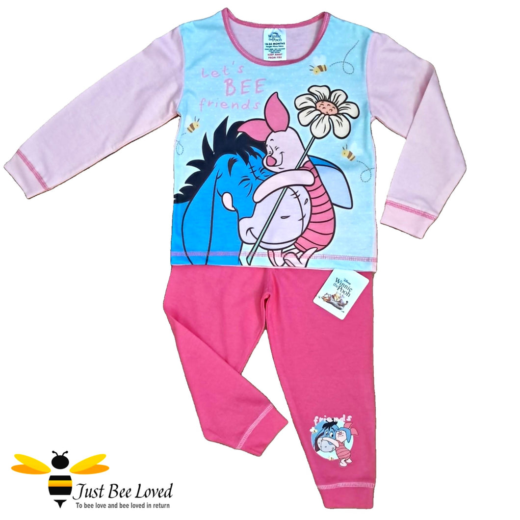 Disney winnie the pooh piglet tigger eeyore girl's bee pink pyjamas