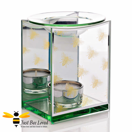 Glittering Queen Bee Glass Mirrored Oil & Wax Melt Burner