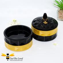 Load image into Gallery viewer, handmade resin honeycomb stackable jewellery trinket box with cover