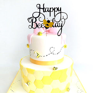 Happy Bee Day Bumblebee Party Cake Topper