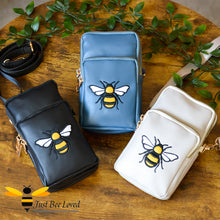 Load image into Gallery viewer, Mobile phone crossbody bumble bee bag