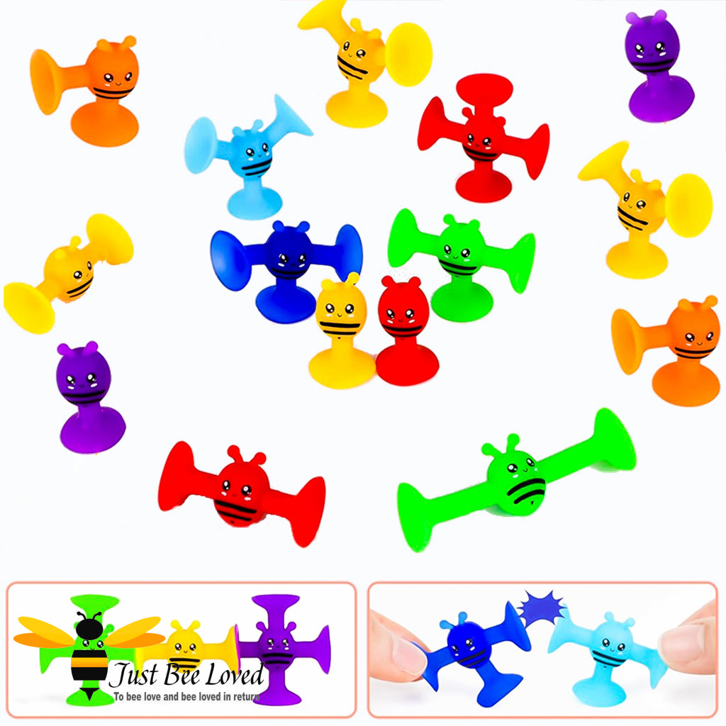 Bee Building Blocks Suction Cup Toys 24pcs