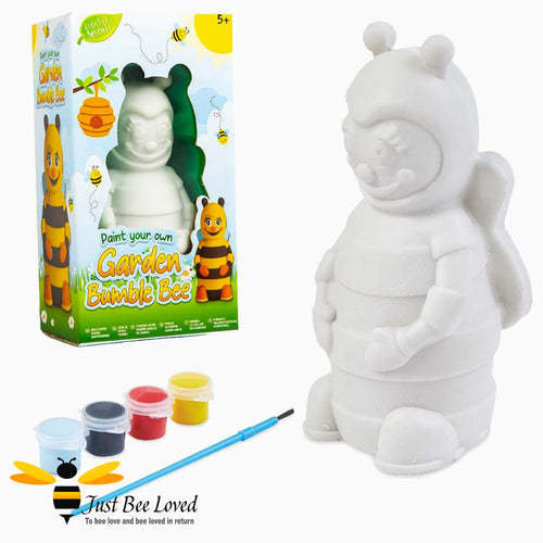 Children's paint your own garden bee ornament activity set