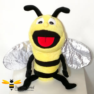 Plush bumble bee soft hand puppet toy