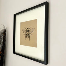 Load image into Gallery viewer, Wood framed bumble bee wall art