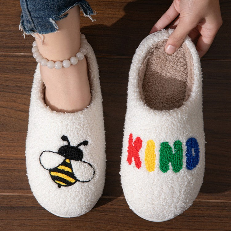 bee kind woolly slippers