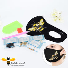 Load image into Gallery viewer, 3D diamond painting bumblebee face-mask