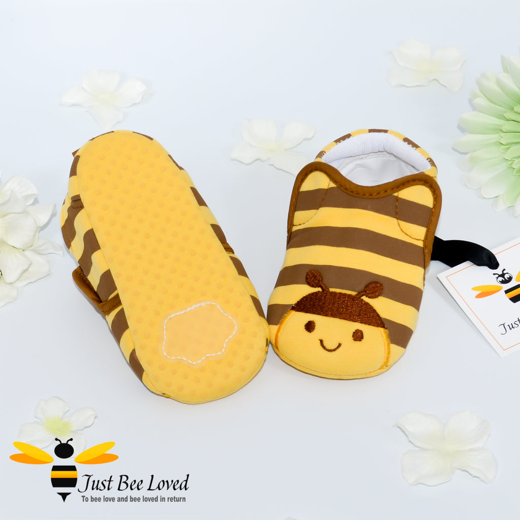 baby infant walker bumblebee booties