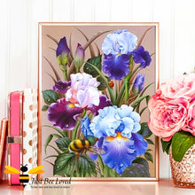 Load image into Gallery viewer, Flowers and bumblebee 5D Diamond Painting Embroidery Square Drill Full Kit