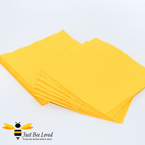 Bee themed colour yellow paper napkins