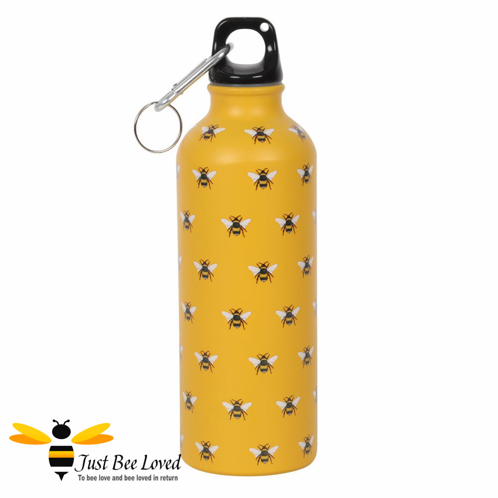 Stainless steel water bottle with bumblebees print