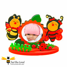 Load image into Gallery viewer, Children&#39;s DIY Creative Photo Frame Foam  Crafts Kit featuring a bee bumblebees design