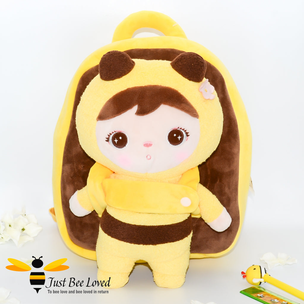 Bumblebee Plush Backpack Bee Doll toy carrier