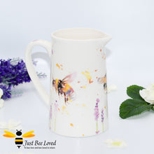 Load image into Gallery viewer, Jennifer Rose Fine China Medium size Country Life Bumblebees Jug