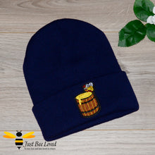 Load image into Gallery viewer, Children&#39;s Honey &amp; Bee Ribbed Knit Beanie Hat
