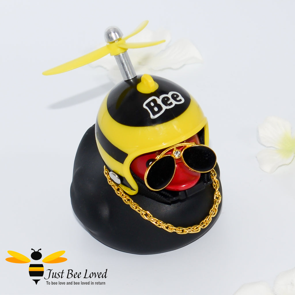 novelty biker rubber bee black duck car bicycle ornament decoration