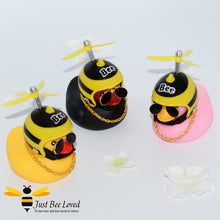 Load image into Gallery viewer, novelty biker rubber bee ducks car bicycle ornament decoration